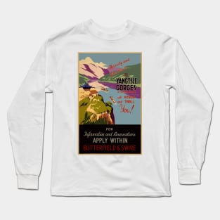 Yangtsze Gorges travel poster Long Sleeve T-Shirt